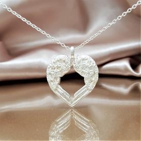 3 PACK: Angel Wings Heart Necklace